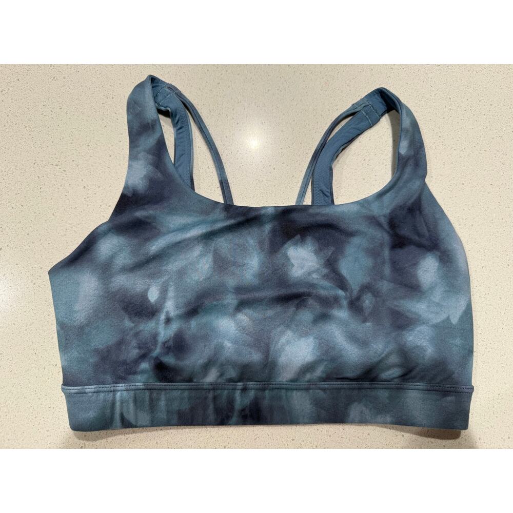 Athleta‎ Exhale Sports Bra in Blue Tie-Dye S